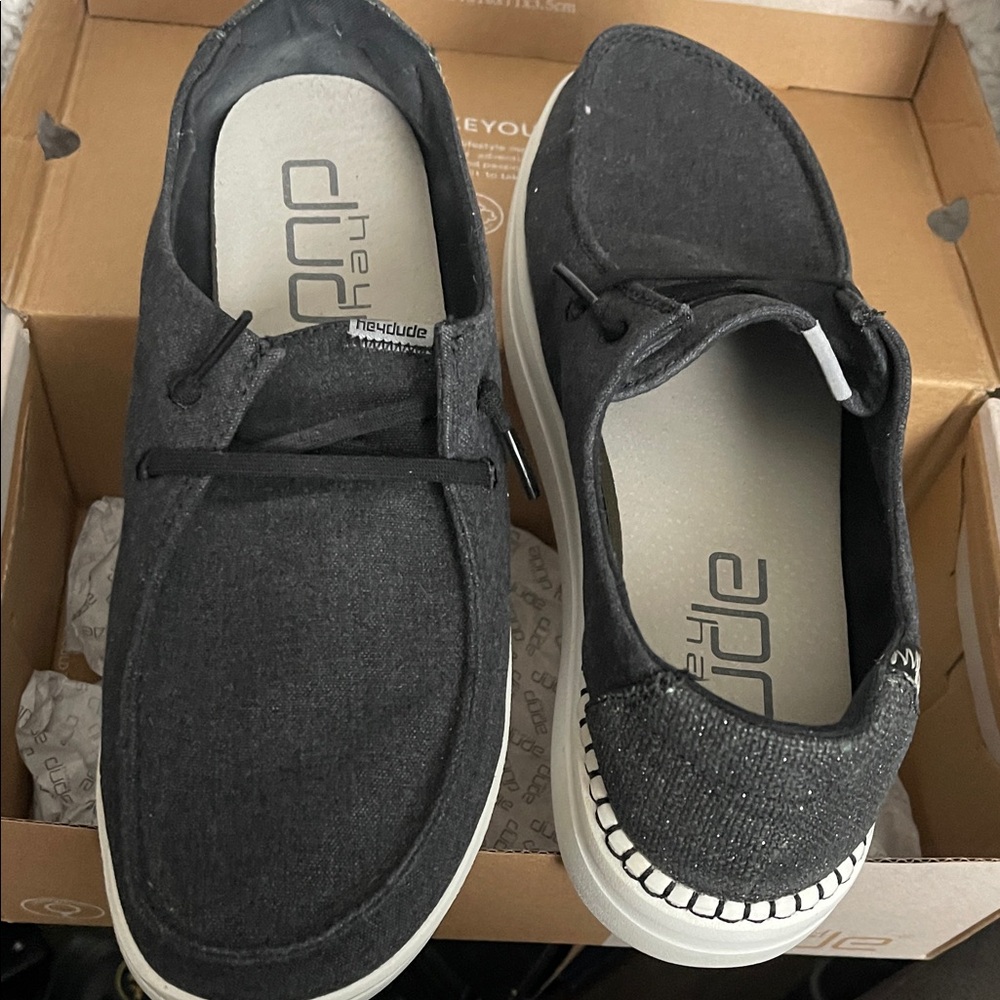 Hey Dude Women's Charcoal Sneakers - Picture 8 of 8